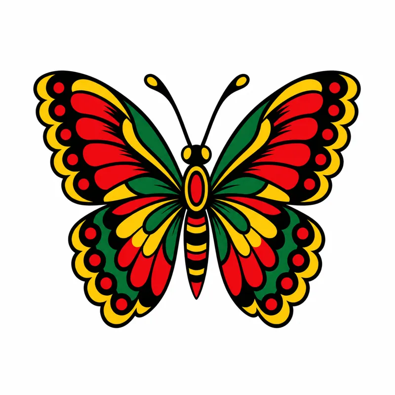 Bold butterfly tattoo design