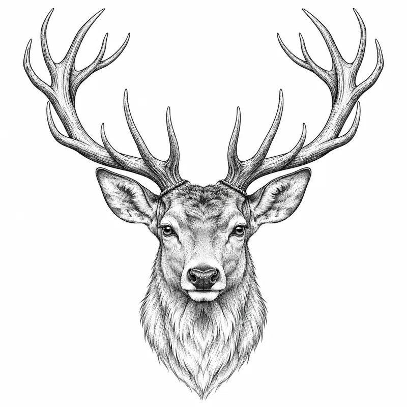 Deer tattoo design