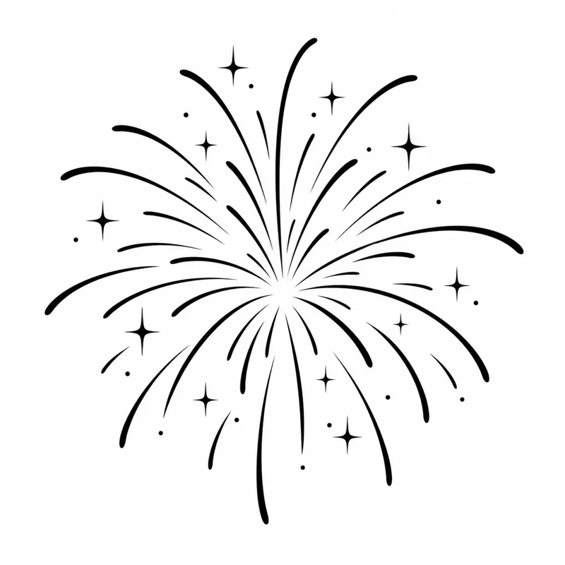 Fireworks tattoo design