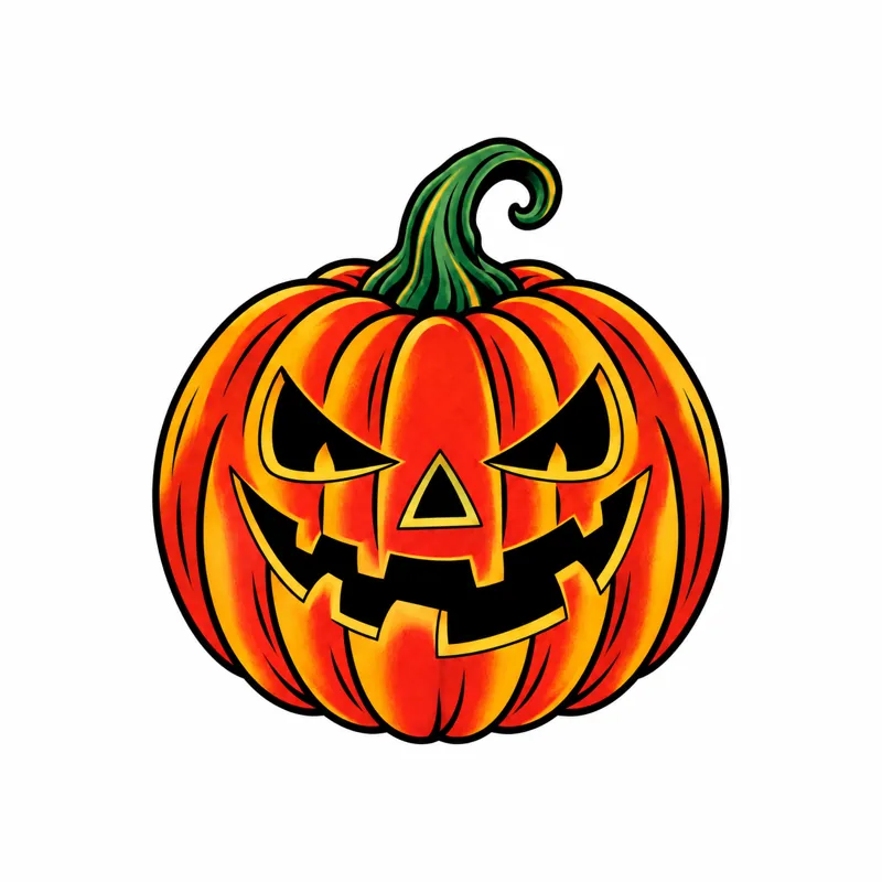 Jack-o'-lantern tattoo design