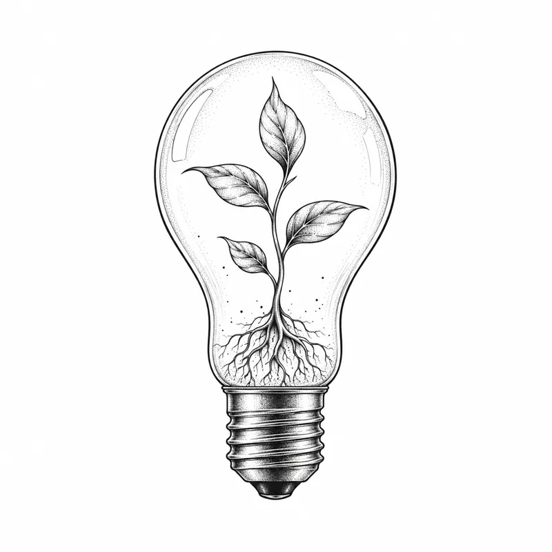 Growing idea tattoo design