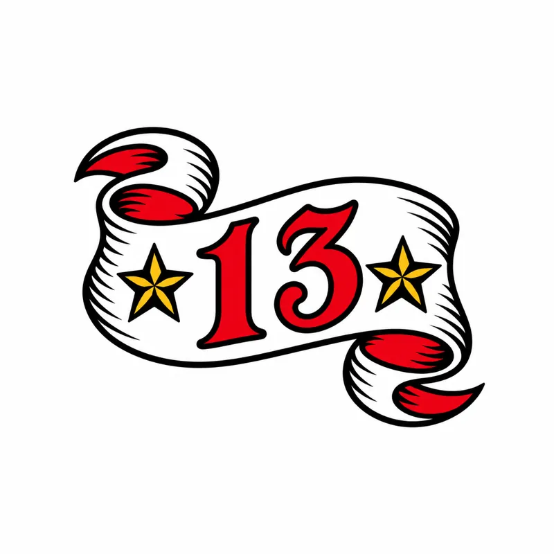 Lucky 13 tattoo design