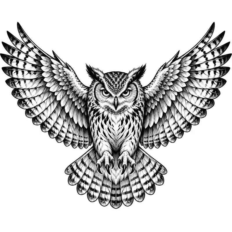 Owl tattoo design