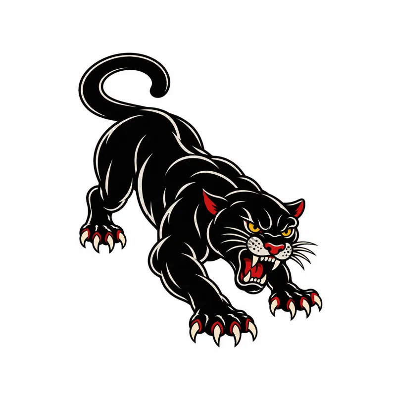 Panther tattoo design