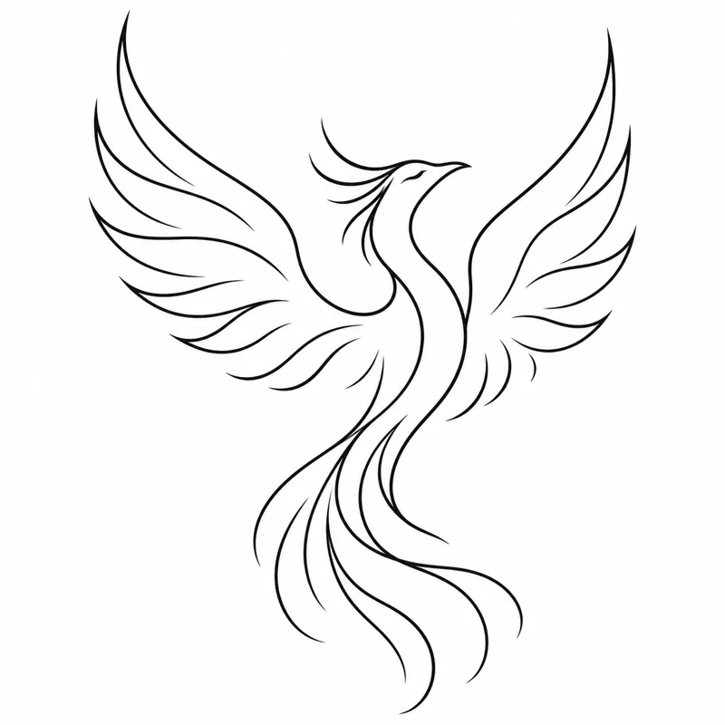 Little phoenix tattoo design