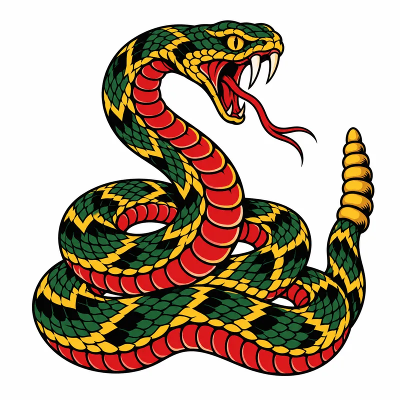 Rattlesnake tattoo design