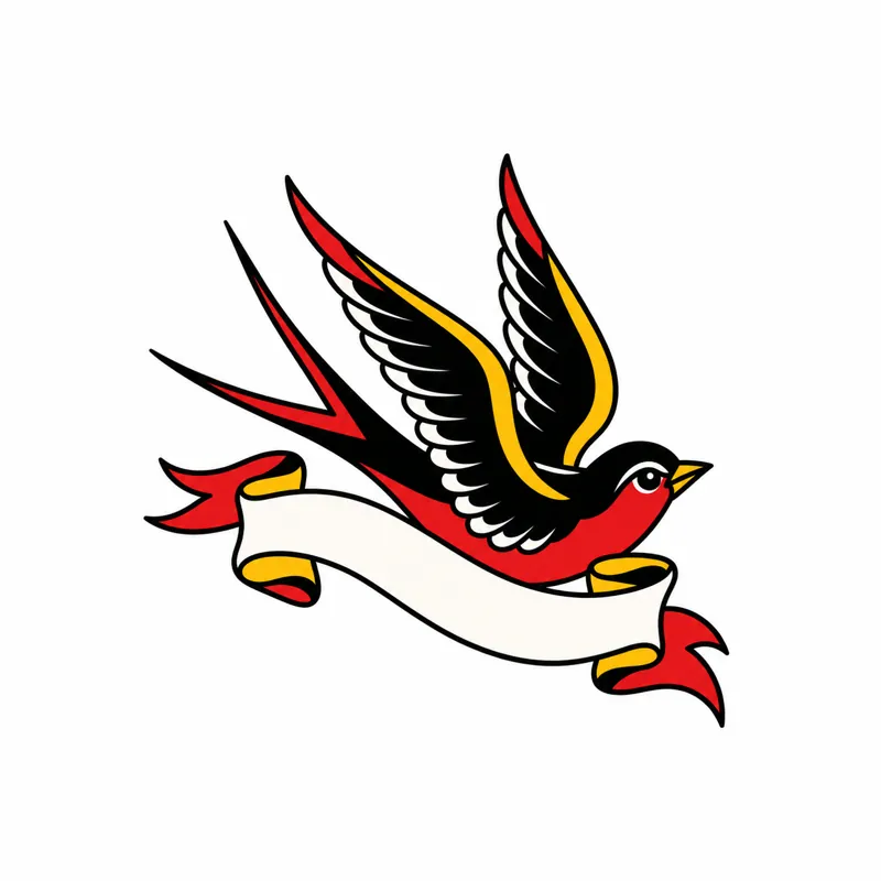 Swallow tattoo design